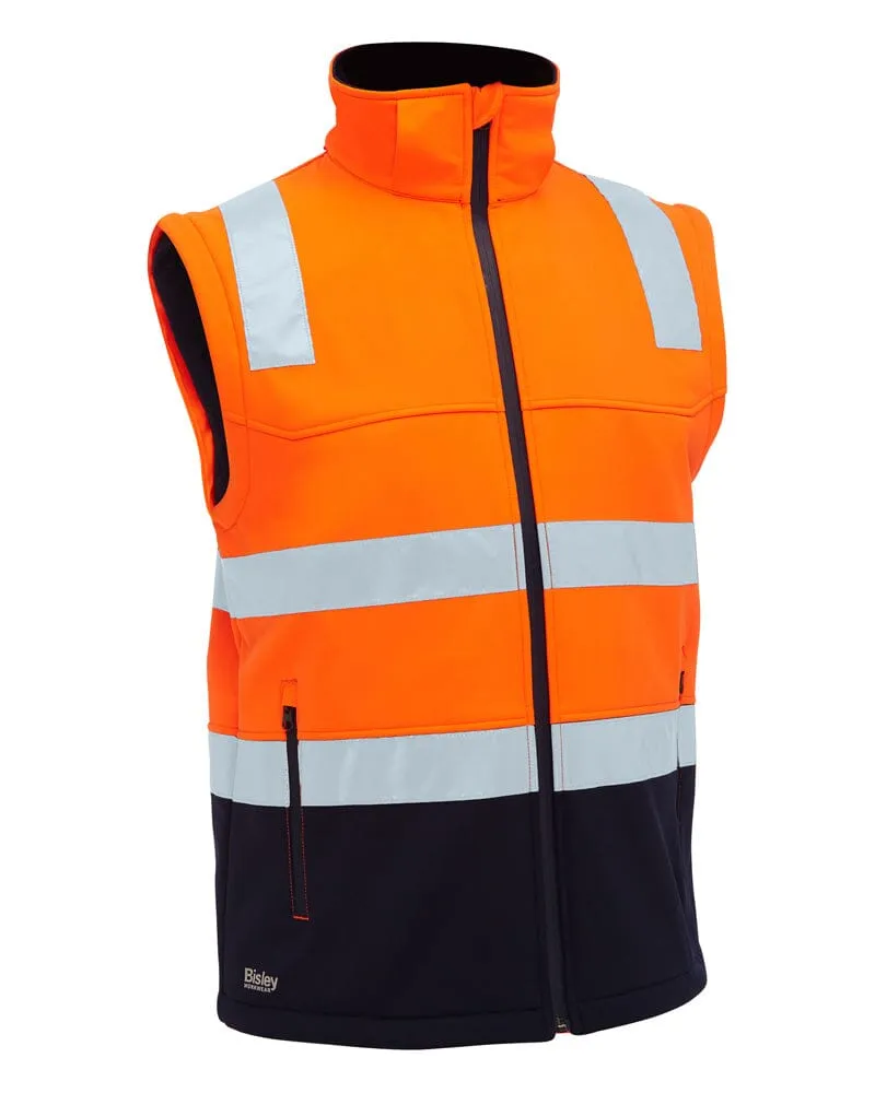 Taped Hi Vis 3 In 1 Soft Shell Jacket - Orange/Navy