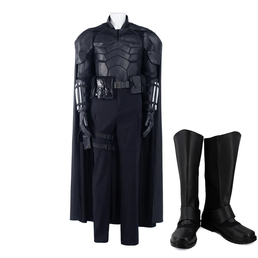 The Batman 2022-Bruce Wayne Pants Cloak Outfits Halloween Carnival Suit Cosplay Costume