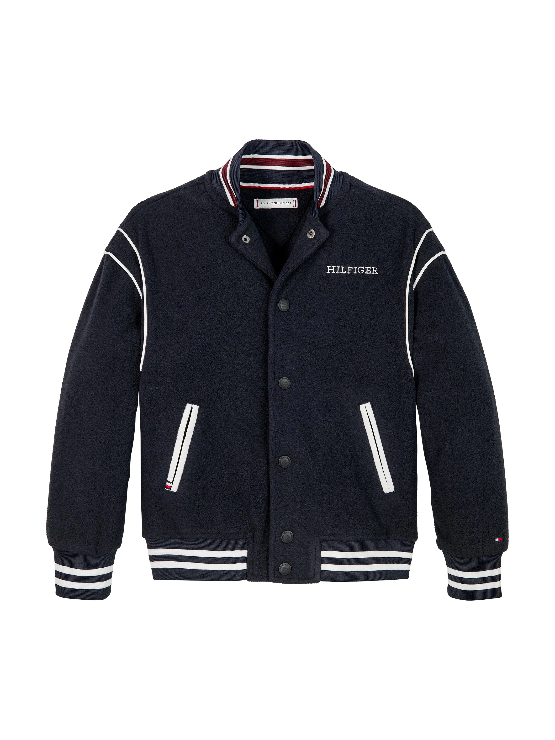 Tommy Hilfiger Boys Navy Fleece Bomber Jacket