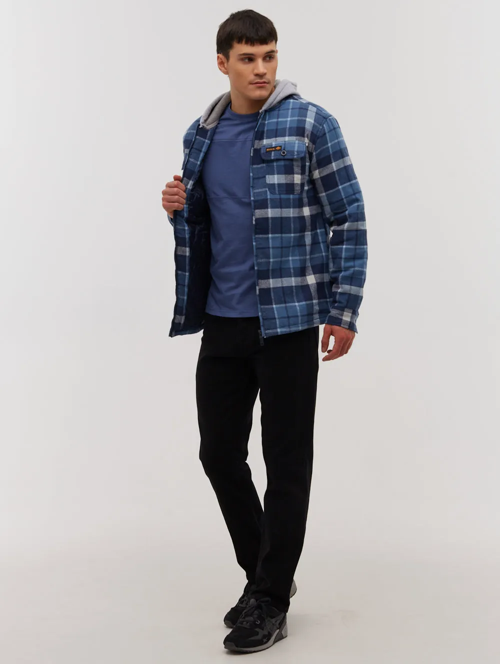 Trisso Hooded Flannel Check Shirt