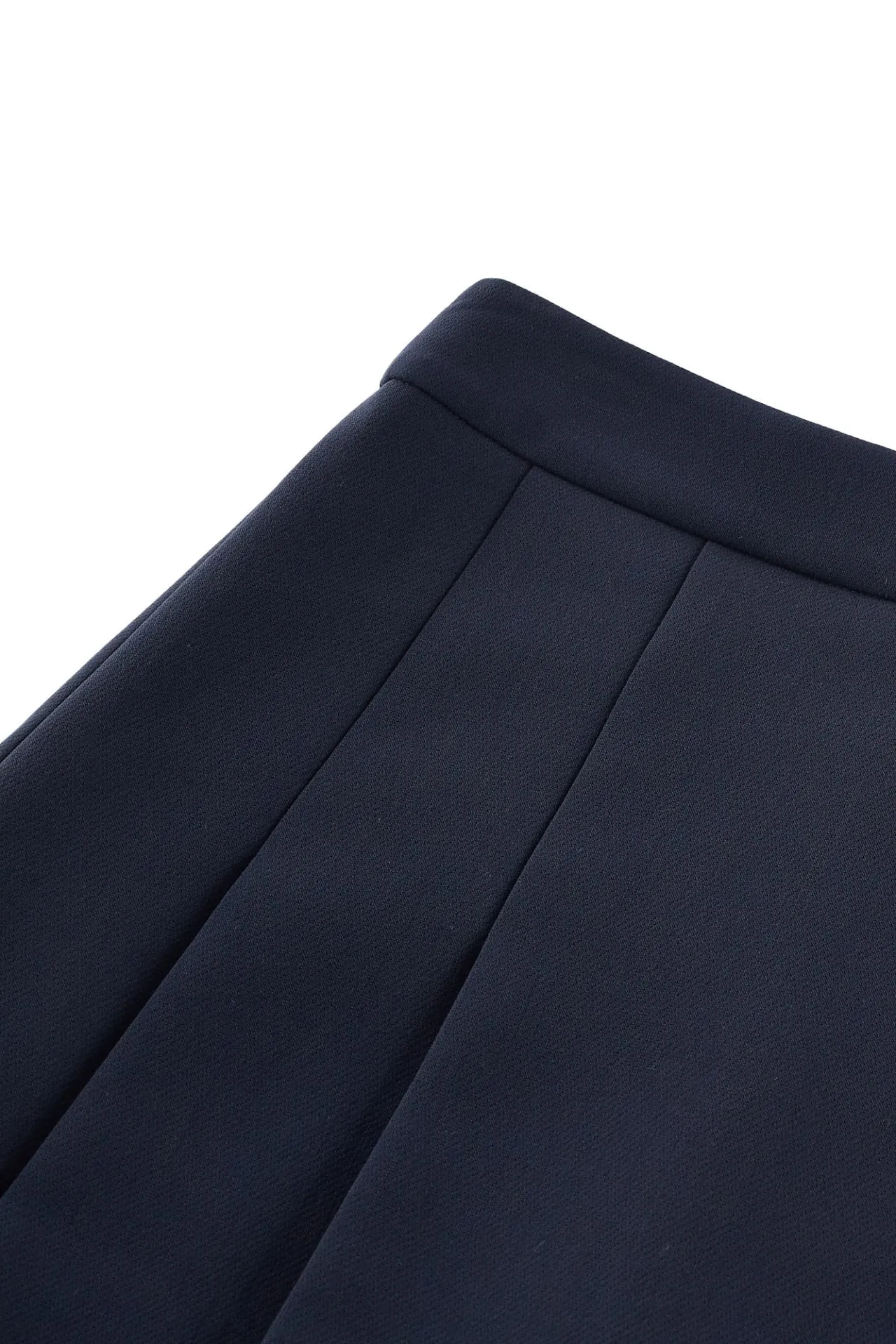 Twill A-line Pleated Mini Skirt