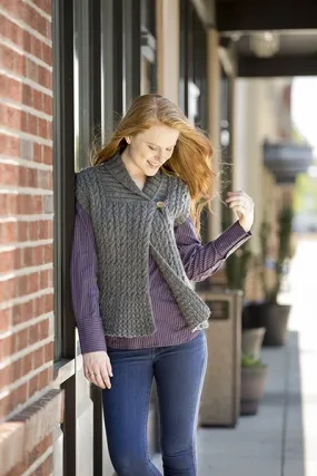 Universal Yarn Deluxe Cable Collection Patterns - Eastover Vest - PDF Download