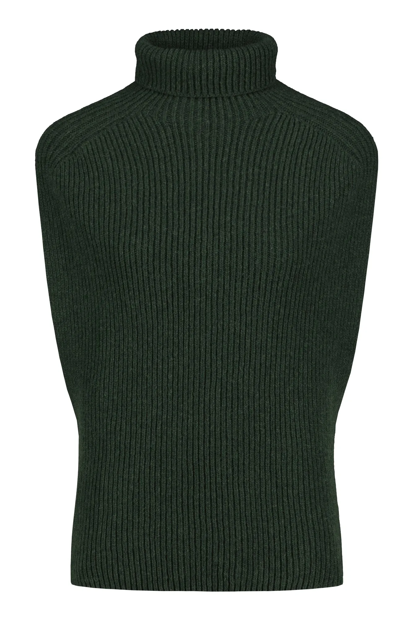 Utö Collared Vest Pine Green