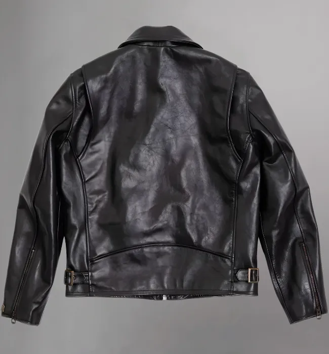 “Varenne” Black Horsehide Leather Jacket