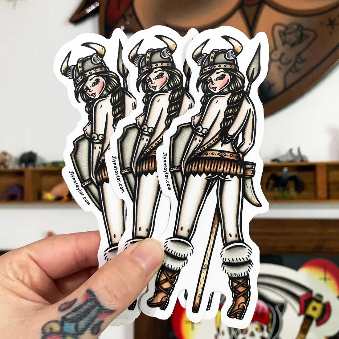 Viking Pinup Sticker