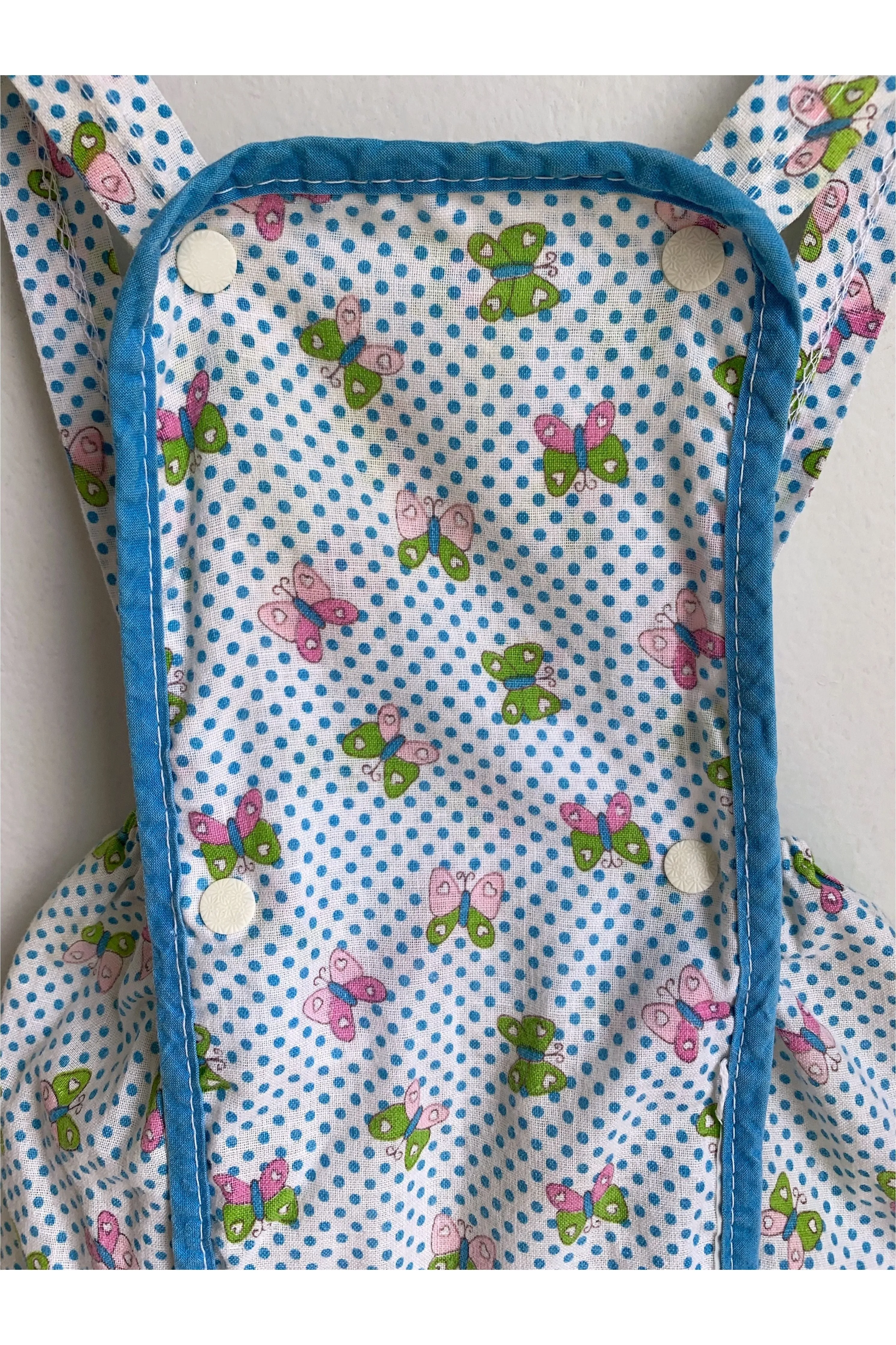 Vintage 60’s Butterfly & Polka Dot Romper/Playsuit: Approx Size 6-12 mos