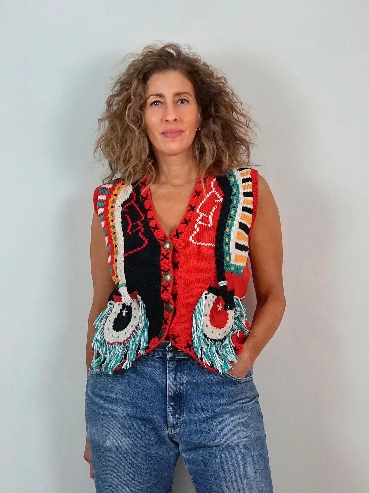 Vintage 80's Berek Native American Vest