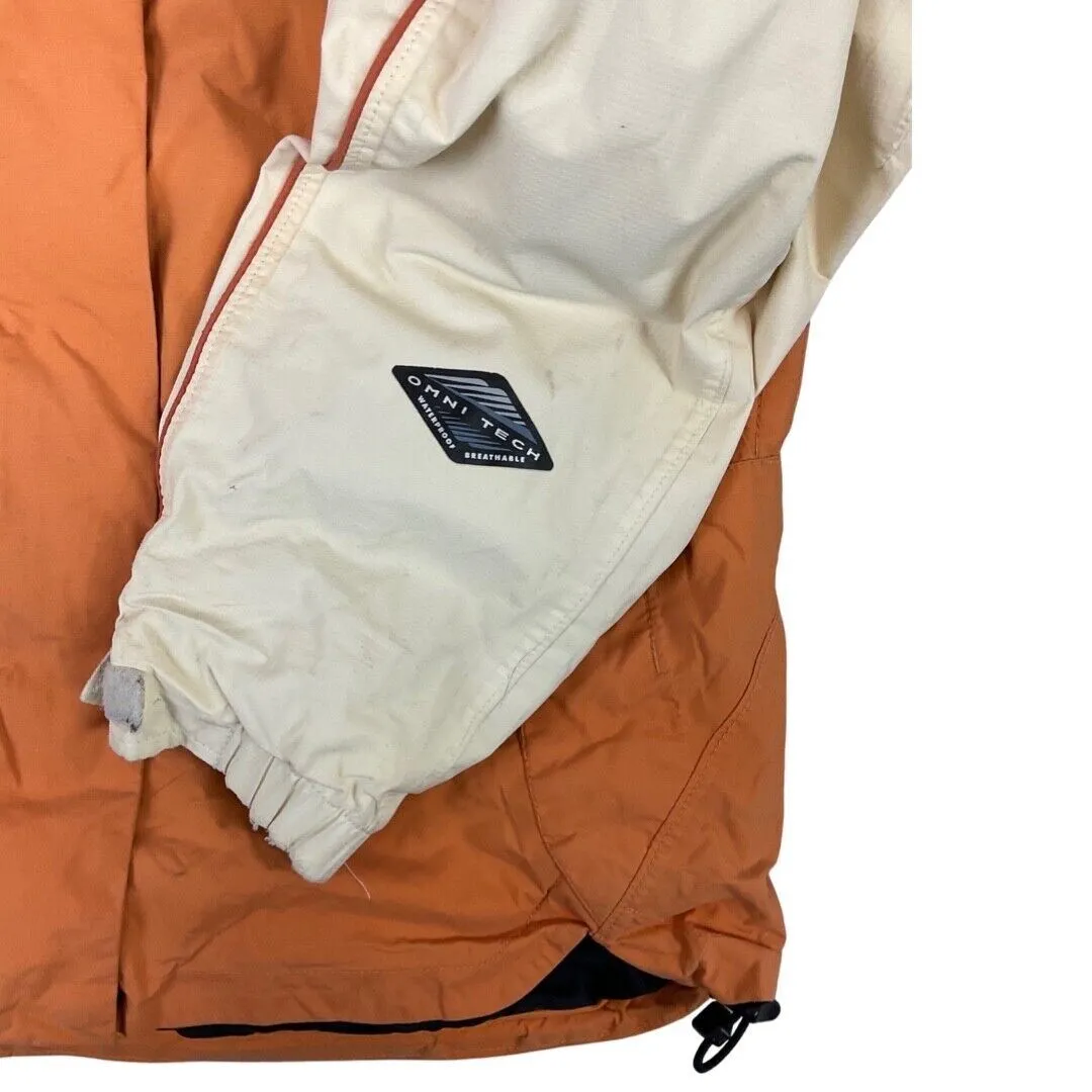 Vintage 90s Orange Waterproof Columbia Jacket Coat 12 14 M