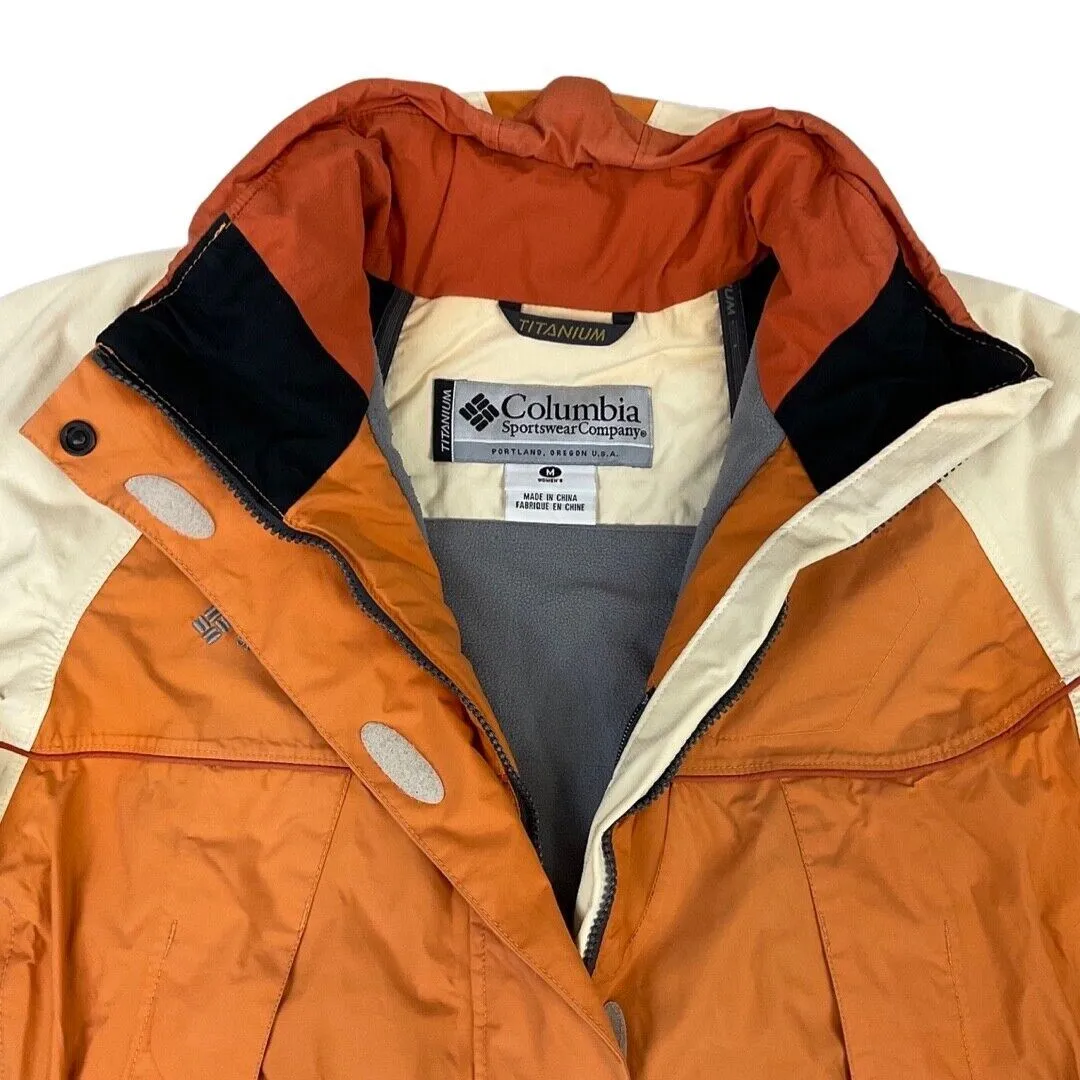 Vintage 90s Orange Waterproof Columbia Jacket Coat 12 14 M