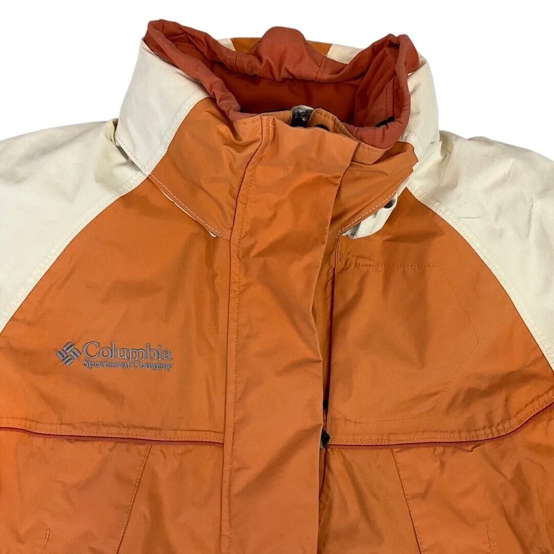 Vintage 90s Orange Waterproof Columbia Jacket Coat 12 14 M