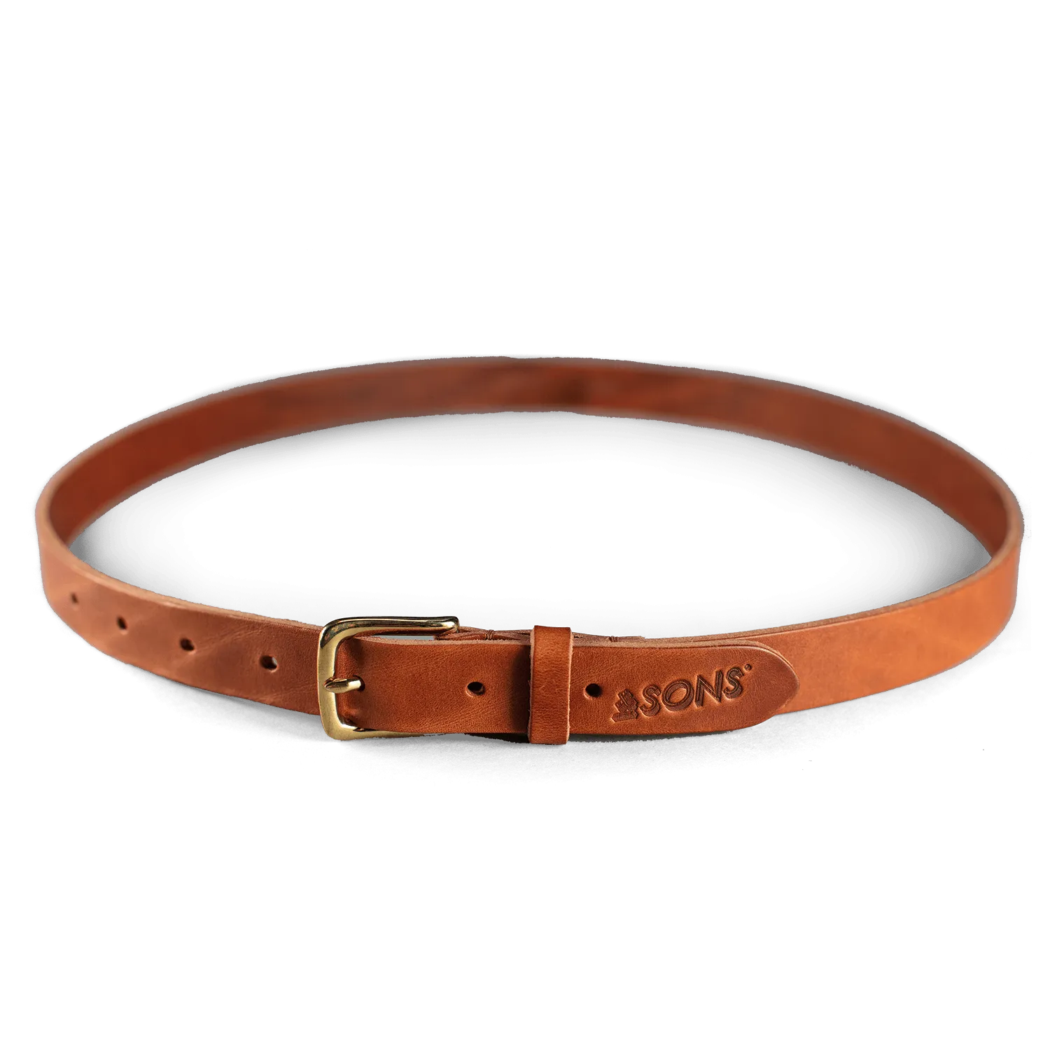 Virgil Thin Tan Leather Belt