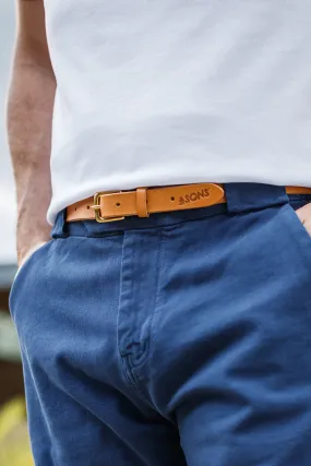 Virgil Thin Tan Leather Belt