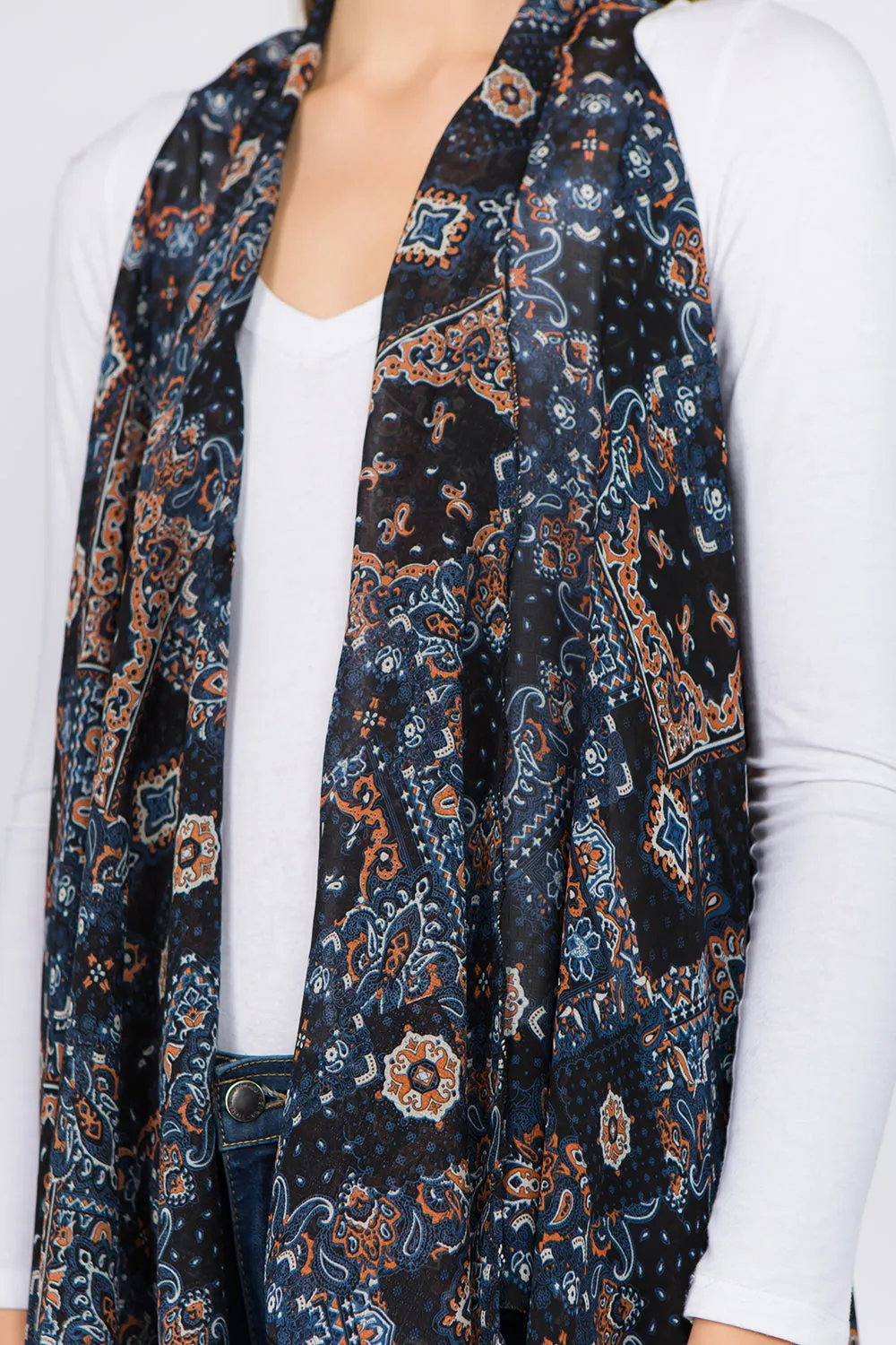 VP-8732 geometric paisley design vest