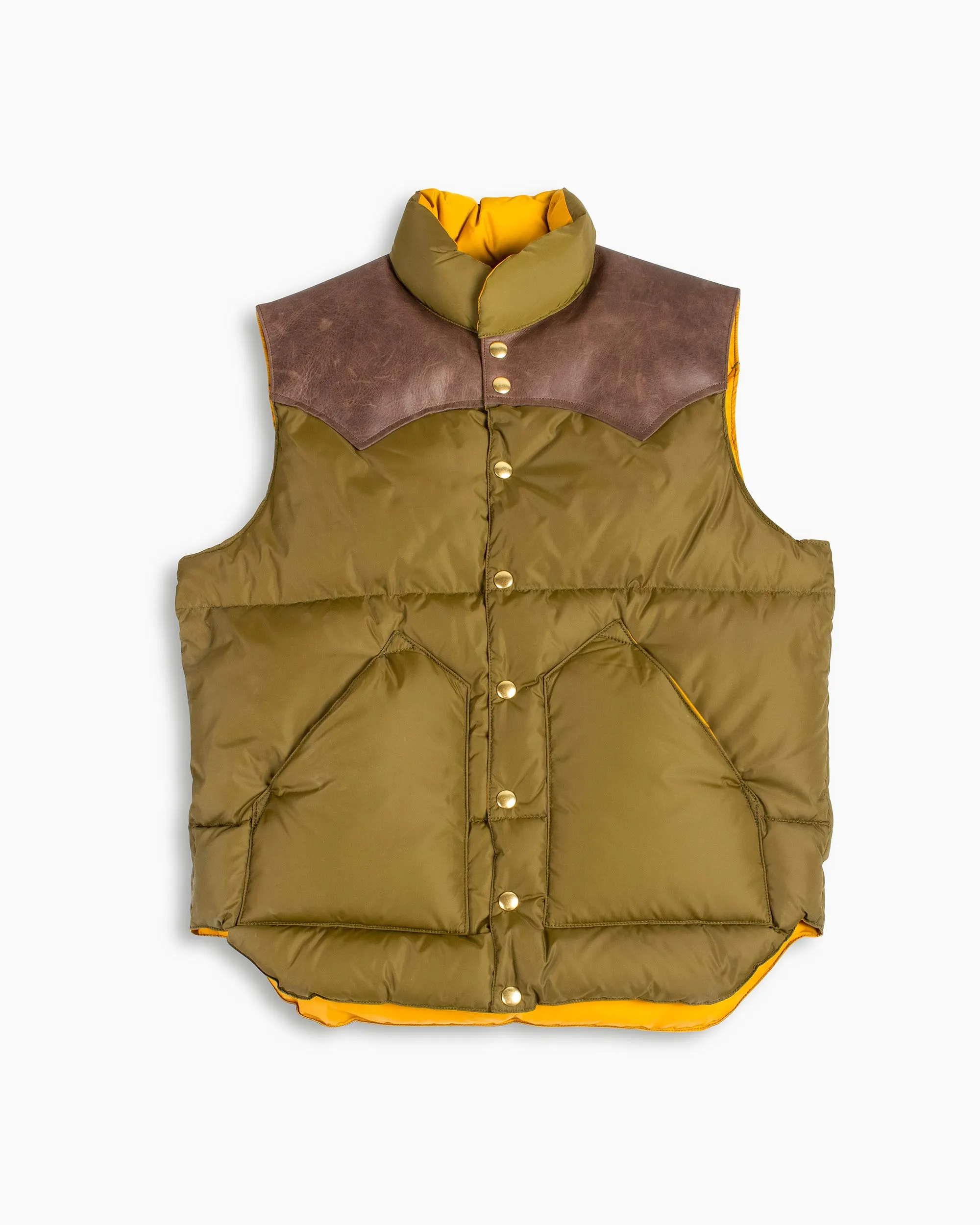 Warehouse x Rocky Mountain Featherbed Nylon Down Vest OD