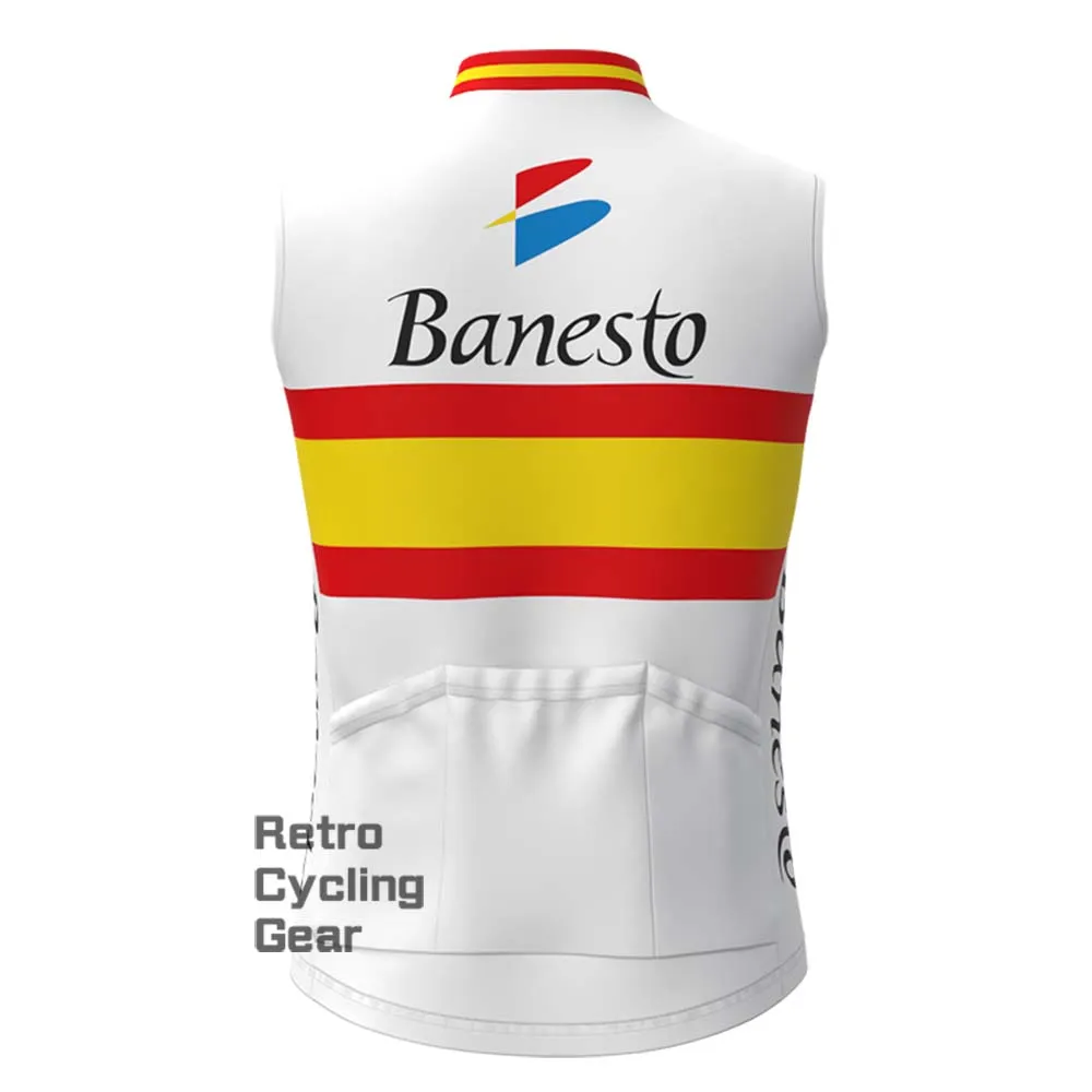 White Banesto Retro Cycling Vest