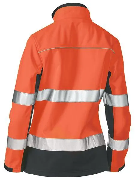 Wollondilly H&R -WOMENS TAPED TWO TONE HI VIS SOFT SHELL JACKET BJL6059T