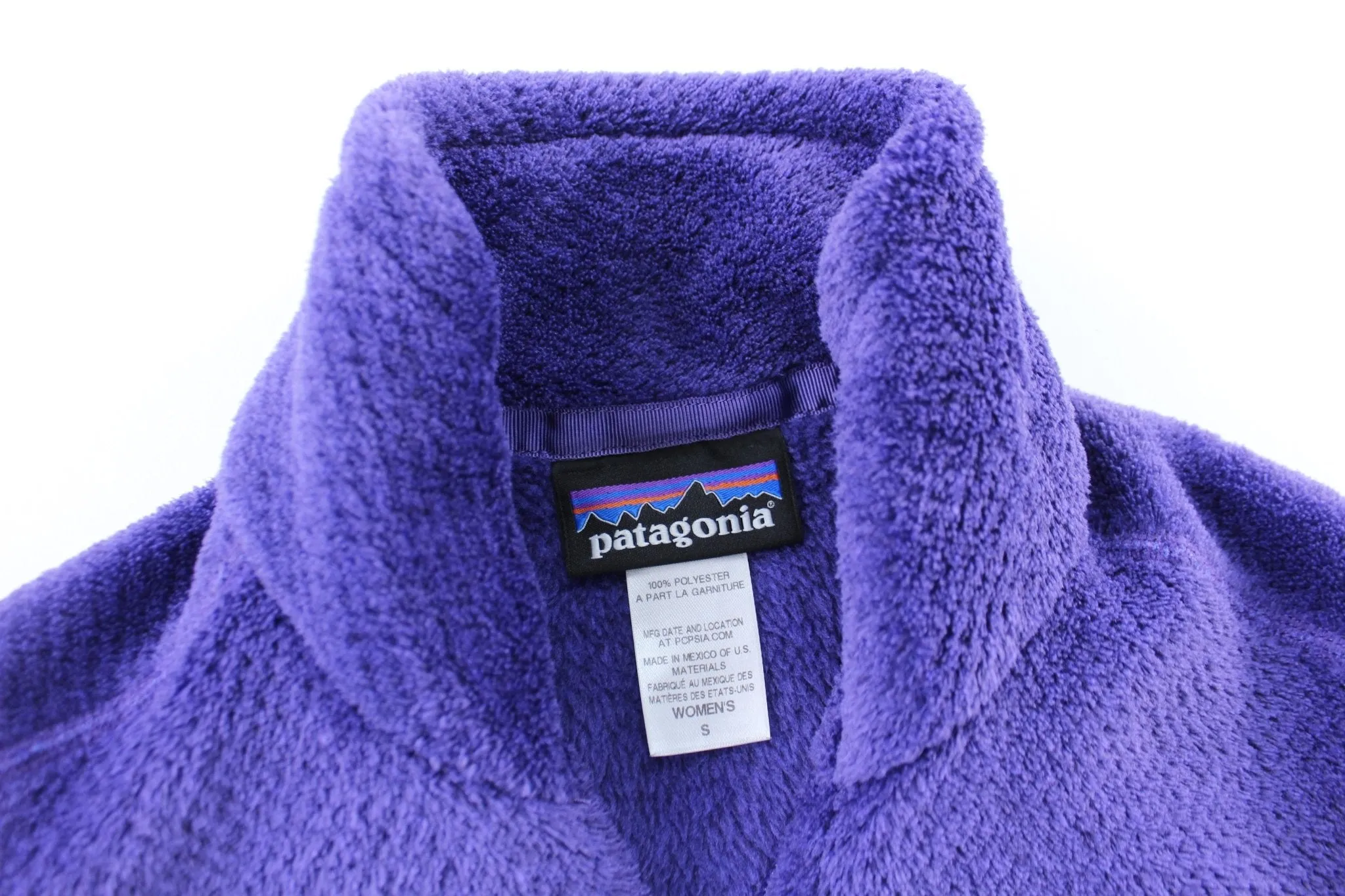 Women's Patagonia Logo Patch Purple Zip Up Vest