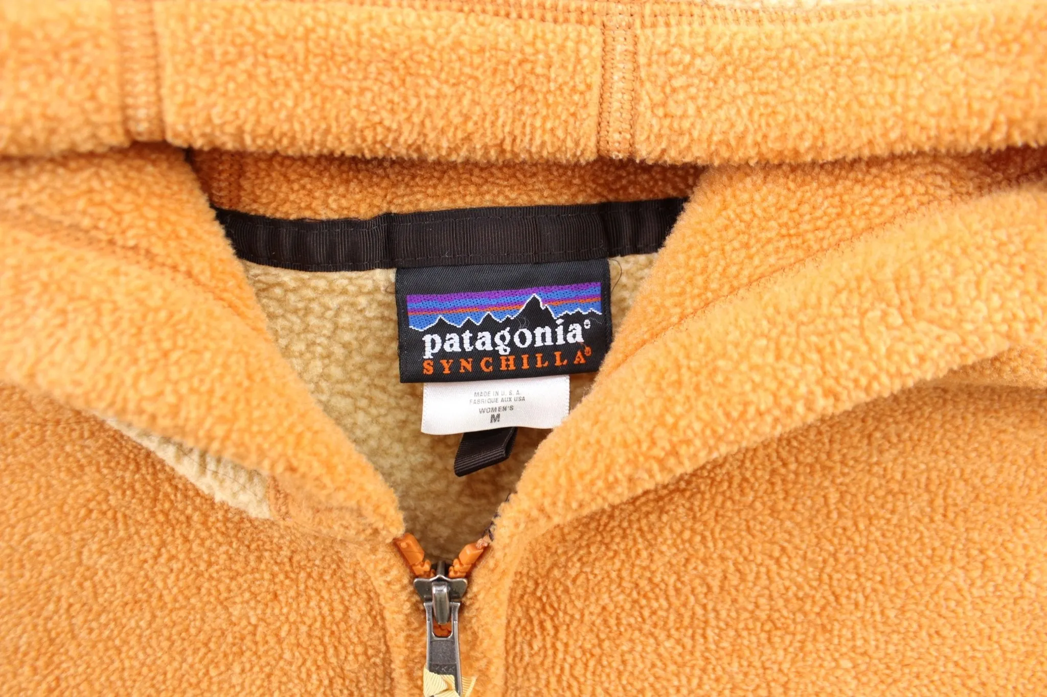 Women's Patagonia Orange Fleece Zip Up Jacket