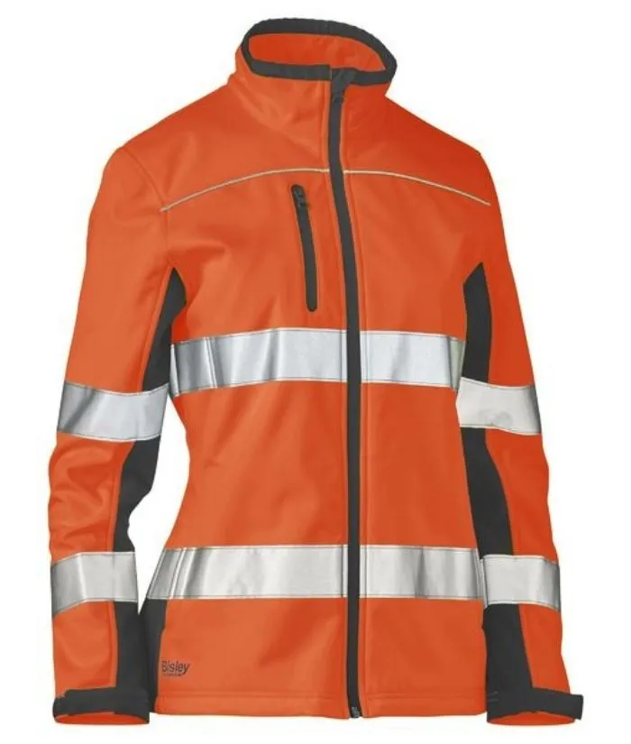 Womens Taped, Hi Vis, Two Tone Soft Shell Jacket