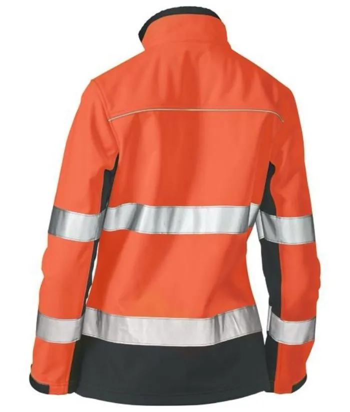 Womens Taped, Hi Vis, Two Tone Soft Shell Jacket