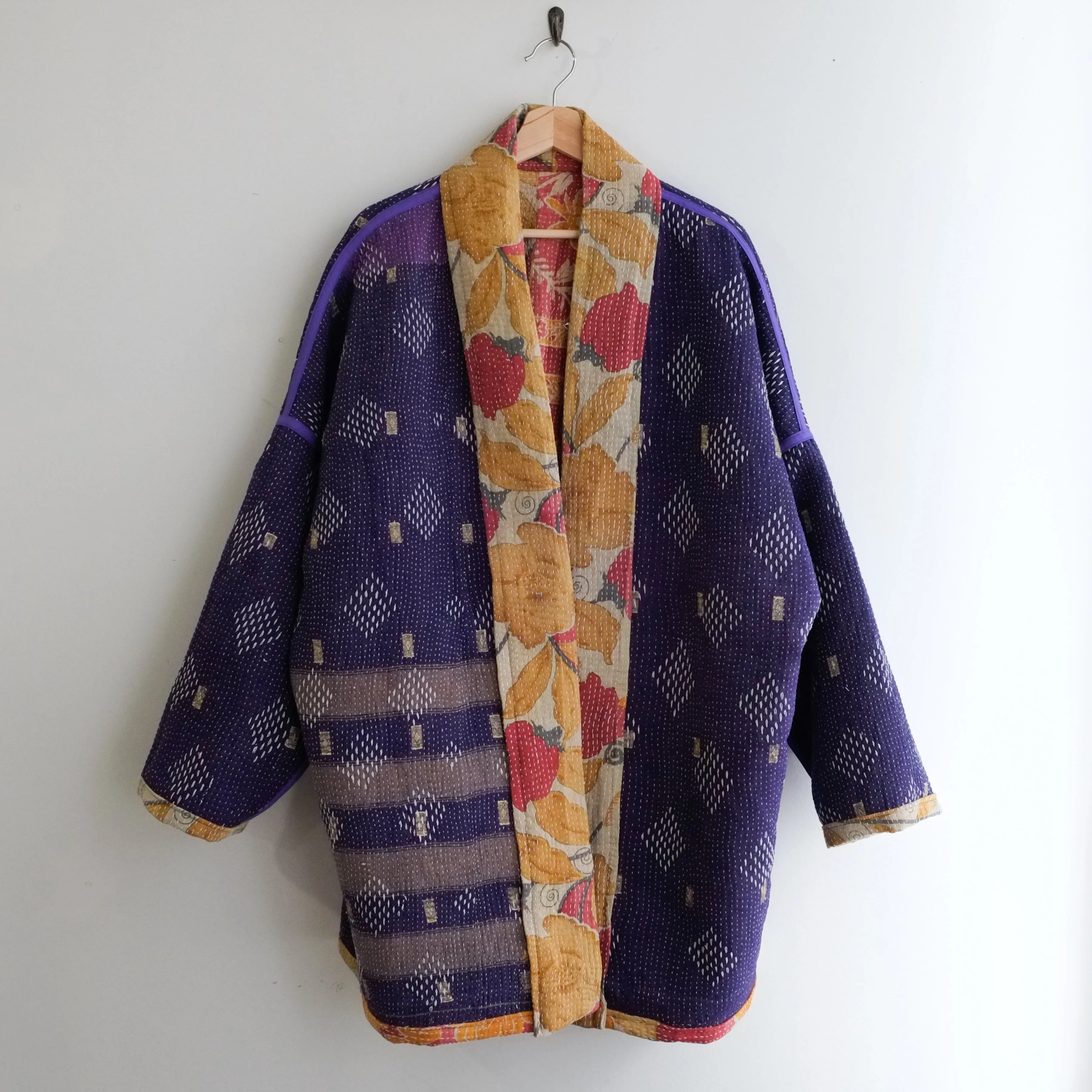 XL Red with Orange and Yellow Flowers Anoushka Jacket LL131