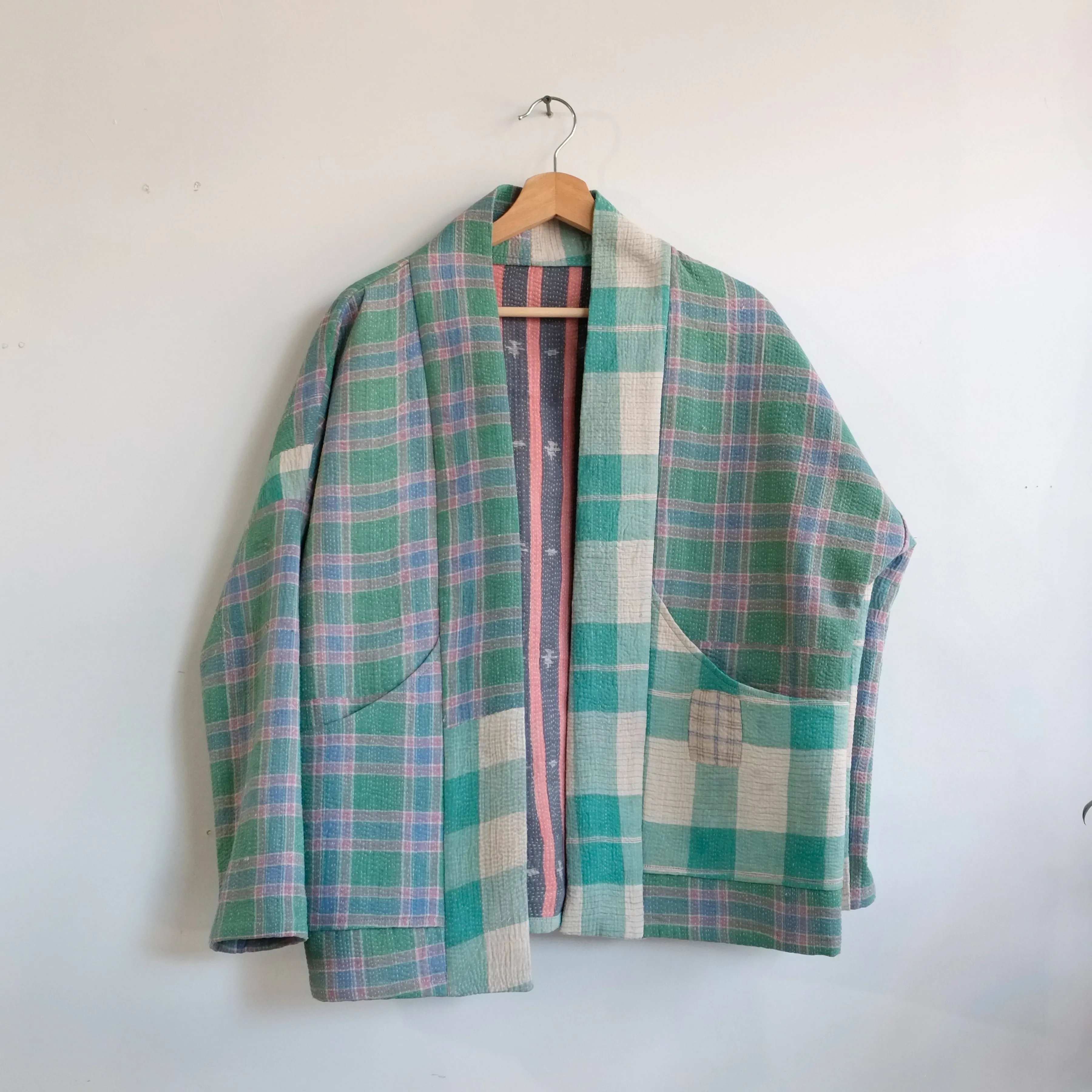 XS Green Check Anoushka Jacket LM114