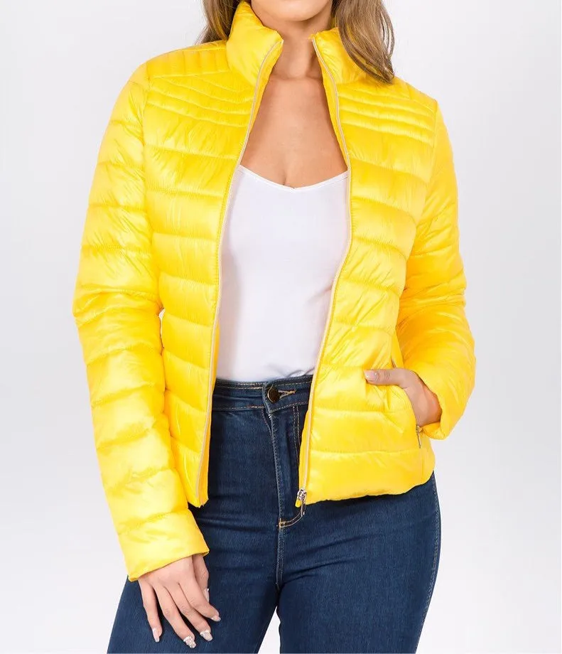 Zip Down Puffer Jacket -Women