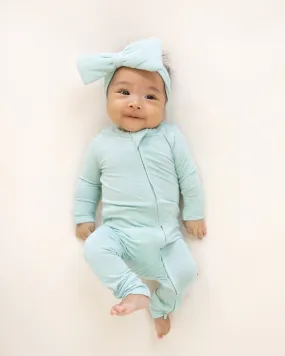 Zip Romper in Aqua